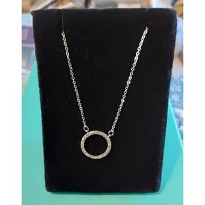 Stunning New Genuine Diamond Petite Infinity Circle Necklace